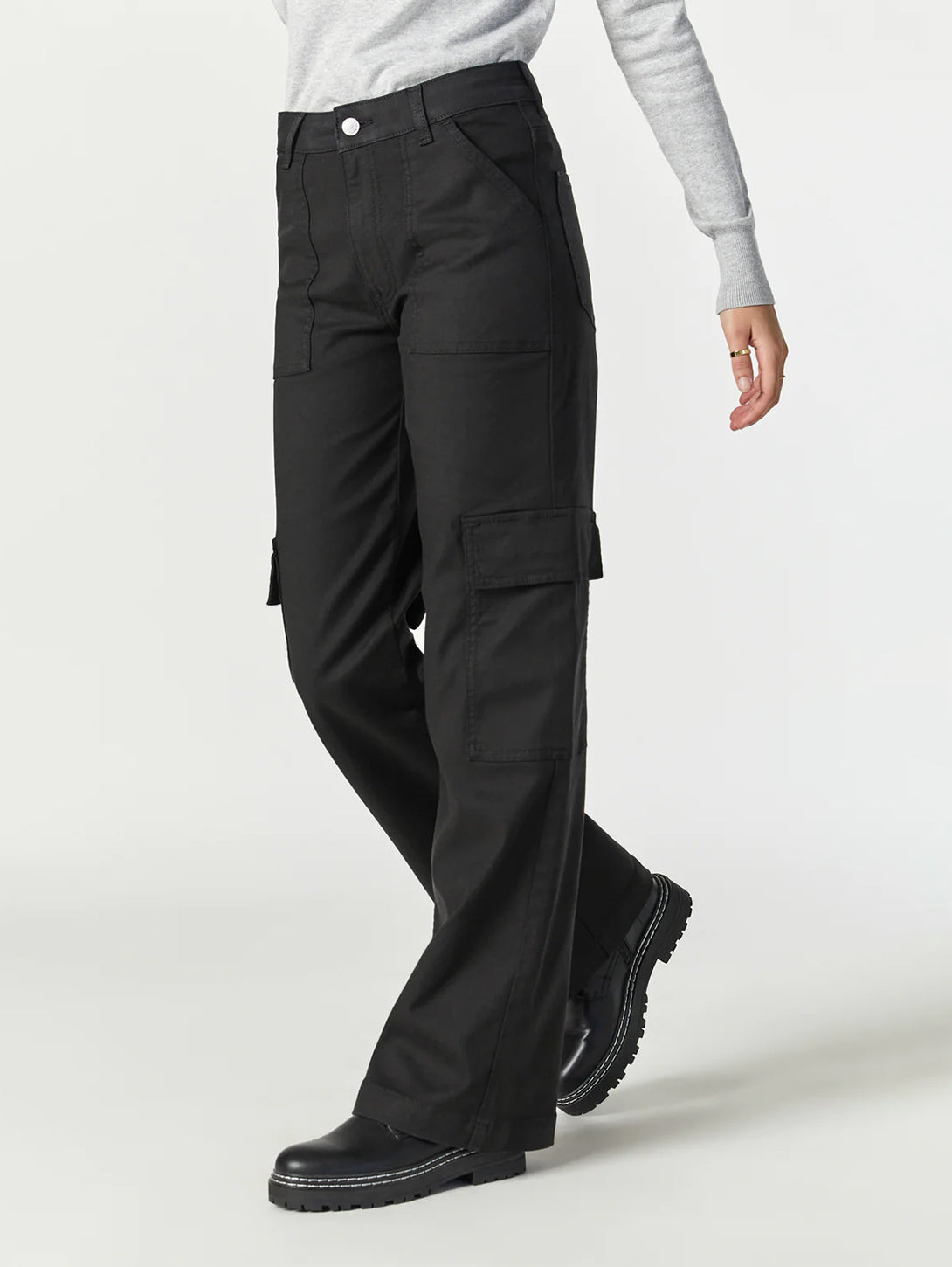 Alva Cargo Pant - Black Luxe Twill