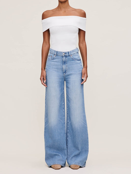 Hepburn Wide Leg Jean - River Bank