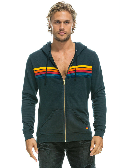 5 Stripe Hoodie - Charcoal