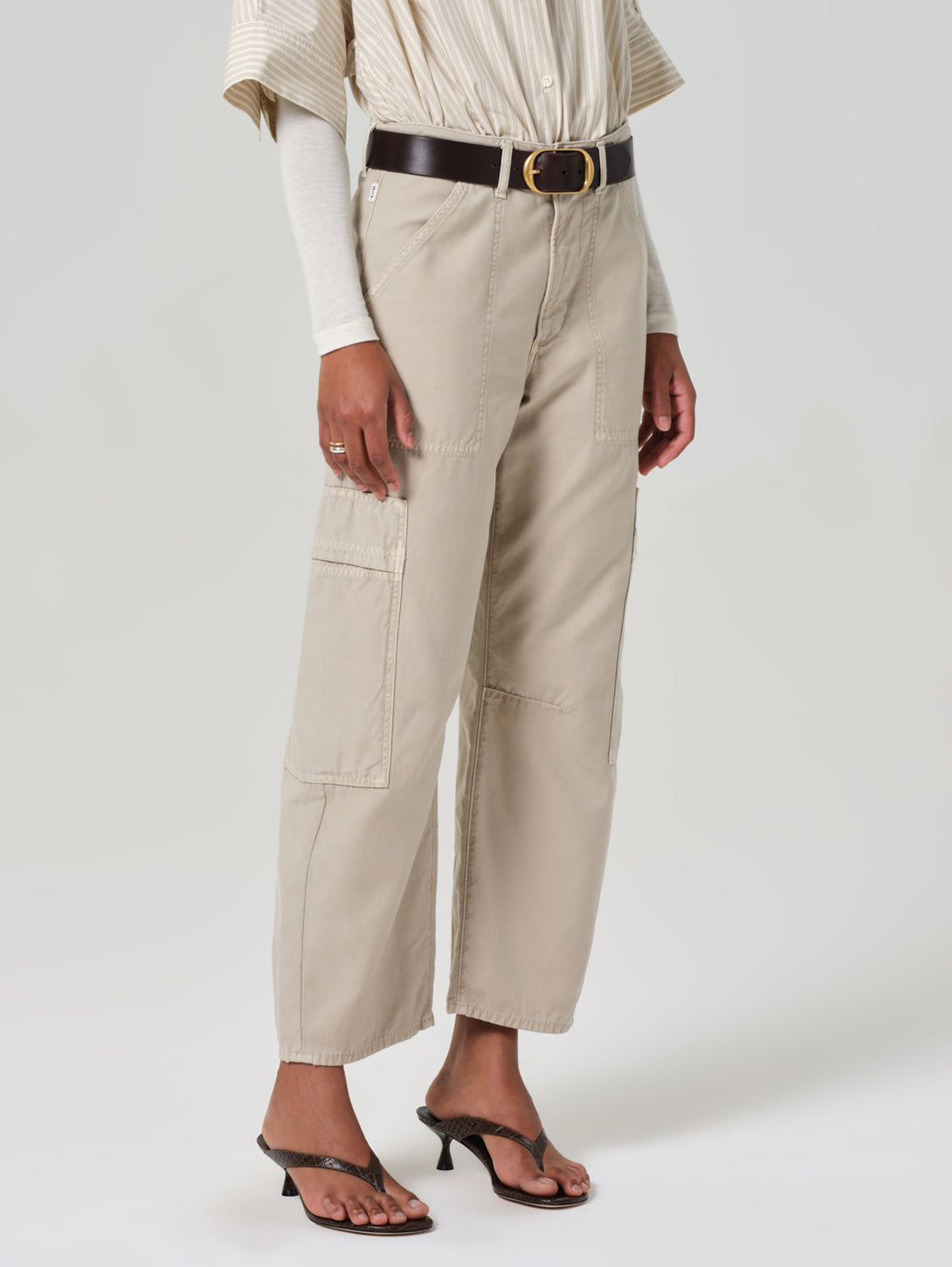 Marcelle Low Slung Easy Cargo Pant - Burnished Quartz