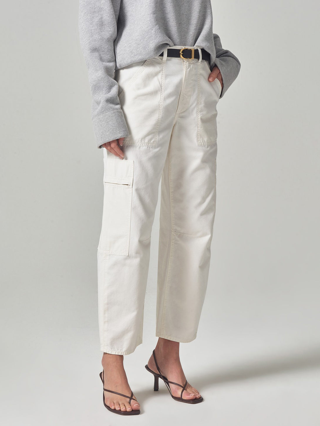 Marcelle Low Slung Easy Cargo Pant  - Pashmina