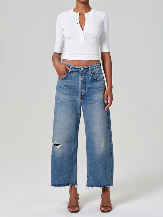 Ayla Raw Hem Crop Jean - Solano