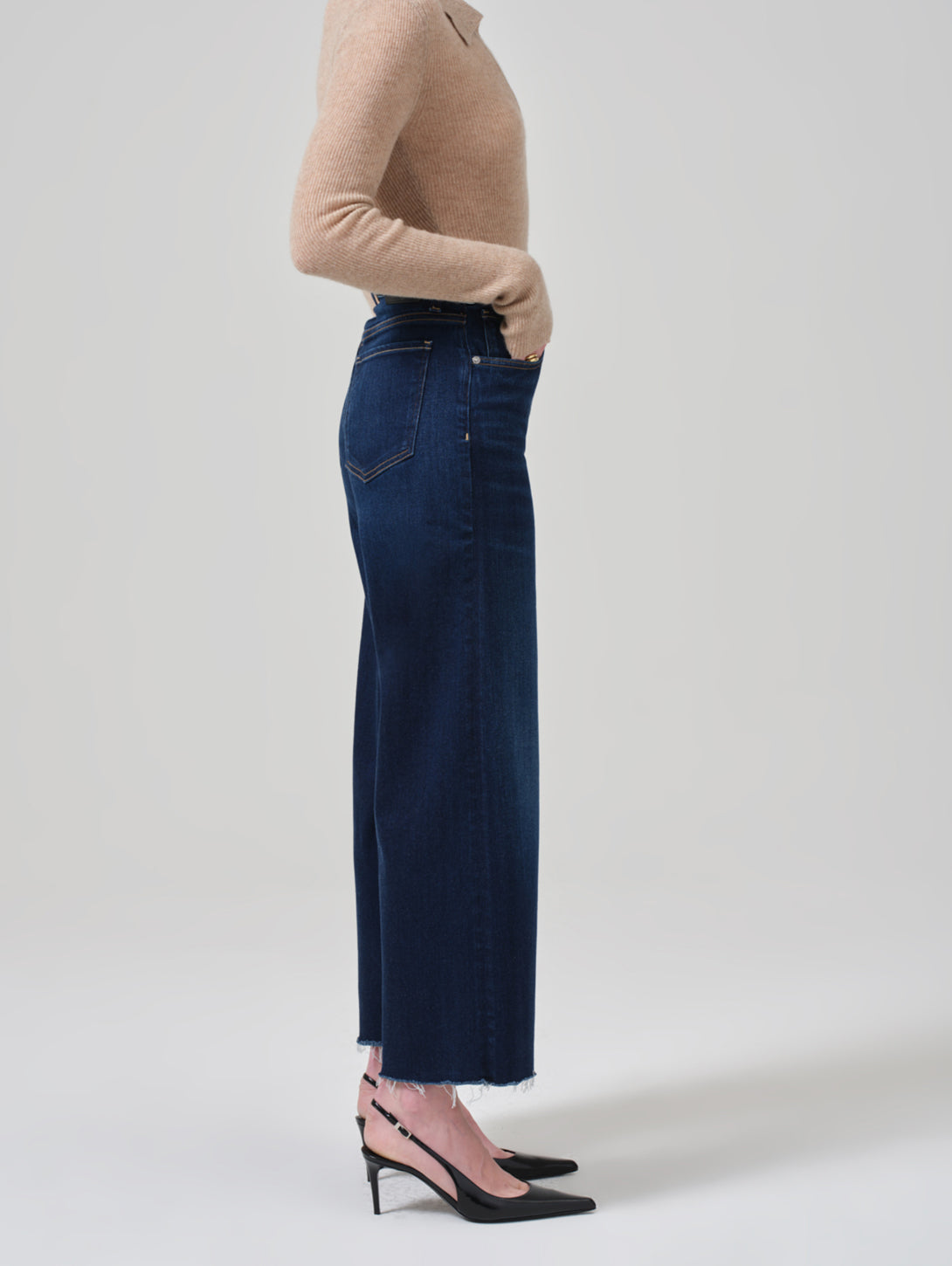 Lyra Wide Leg Crop Jean - Lotus