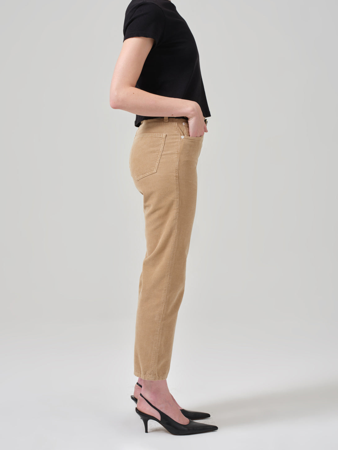 Zurie Straight Leg Corduroy Pant - Champagne