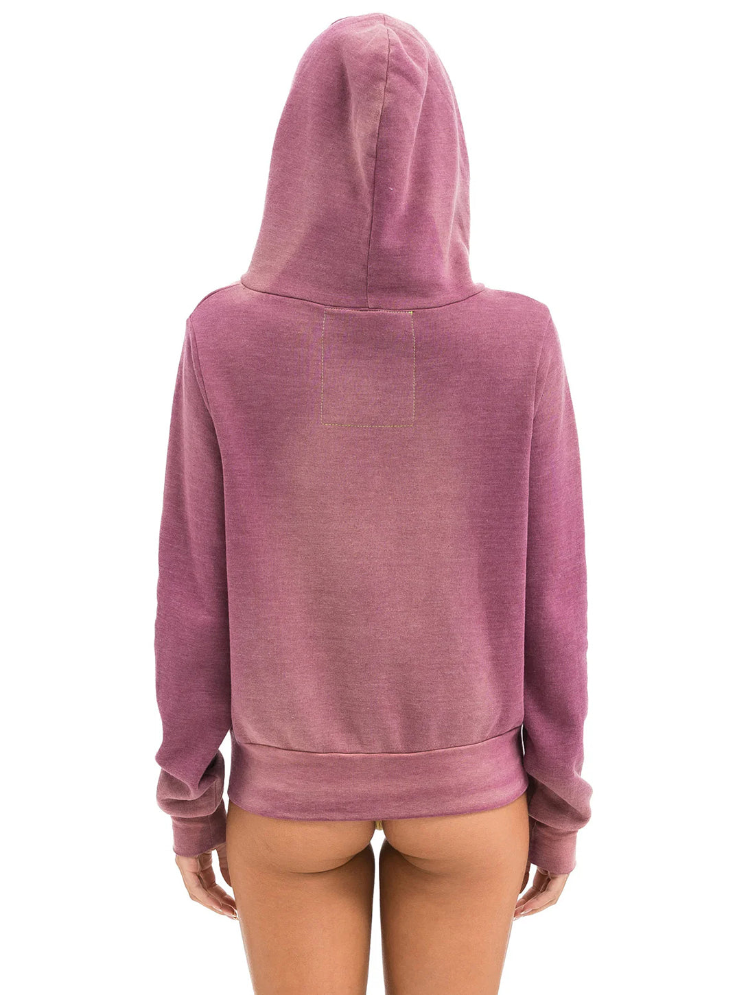 5 Stripe Zip Hoodie - Faded Berry