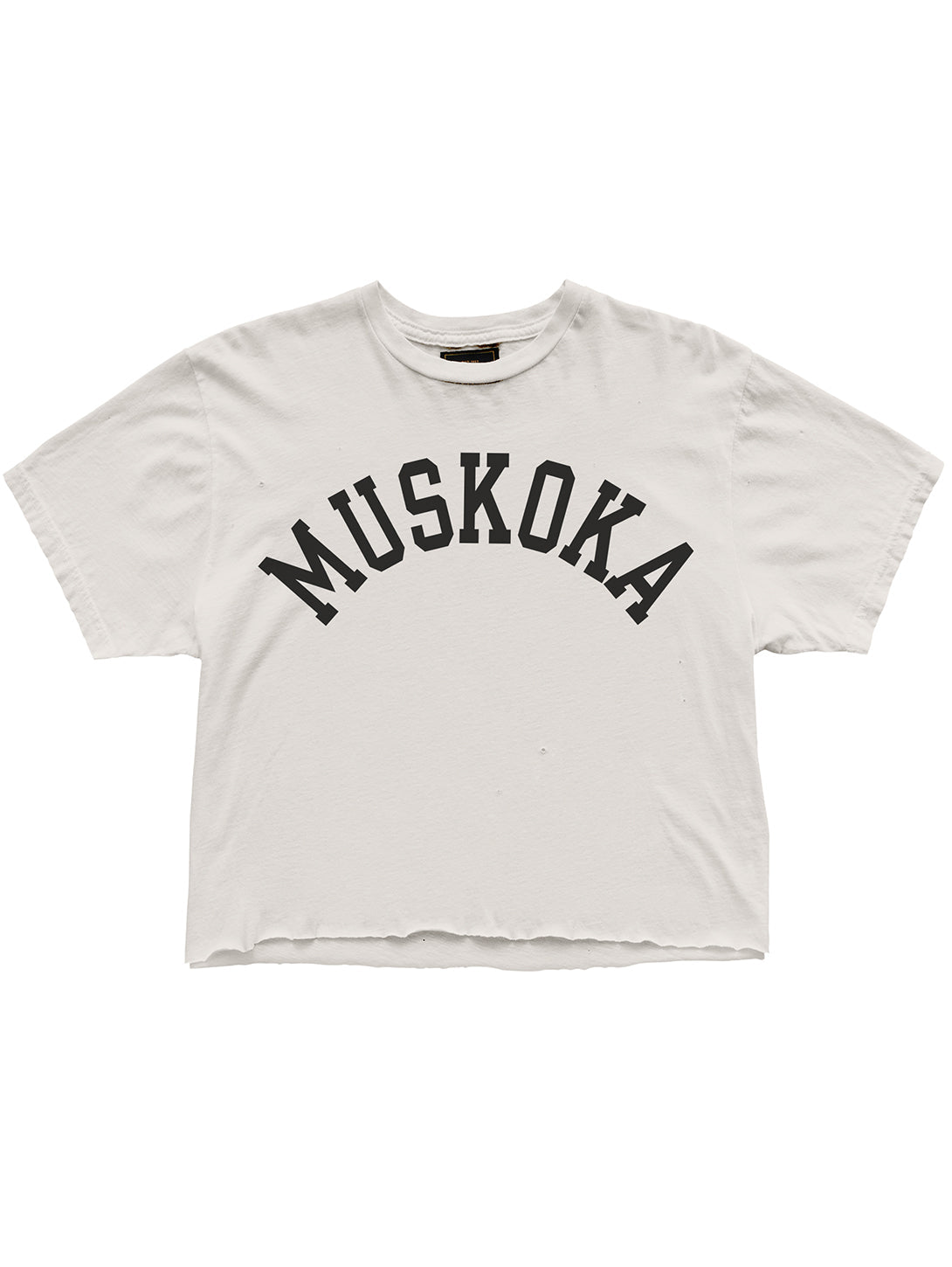 Muskoka Arch Boyfriend Crop T-Shirt - Vintage White