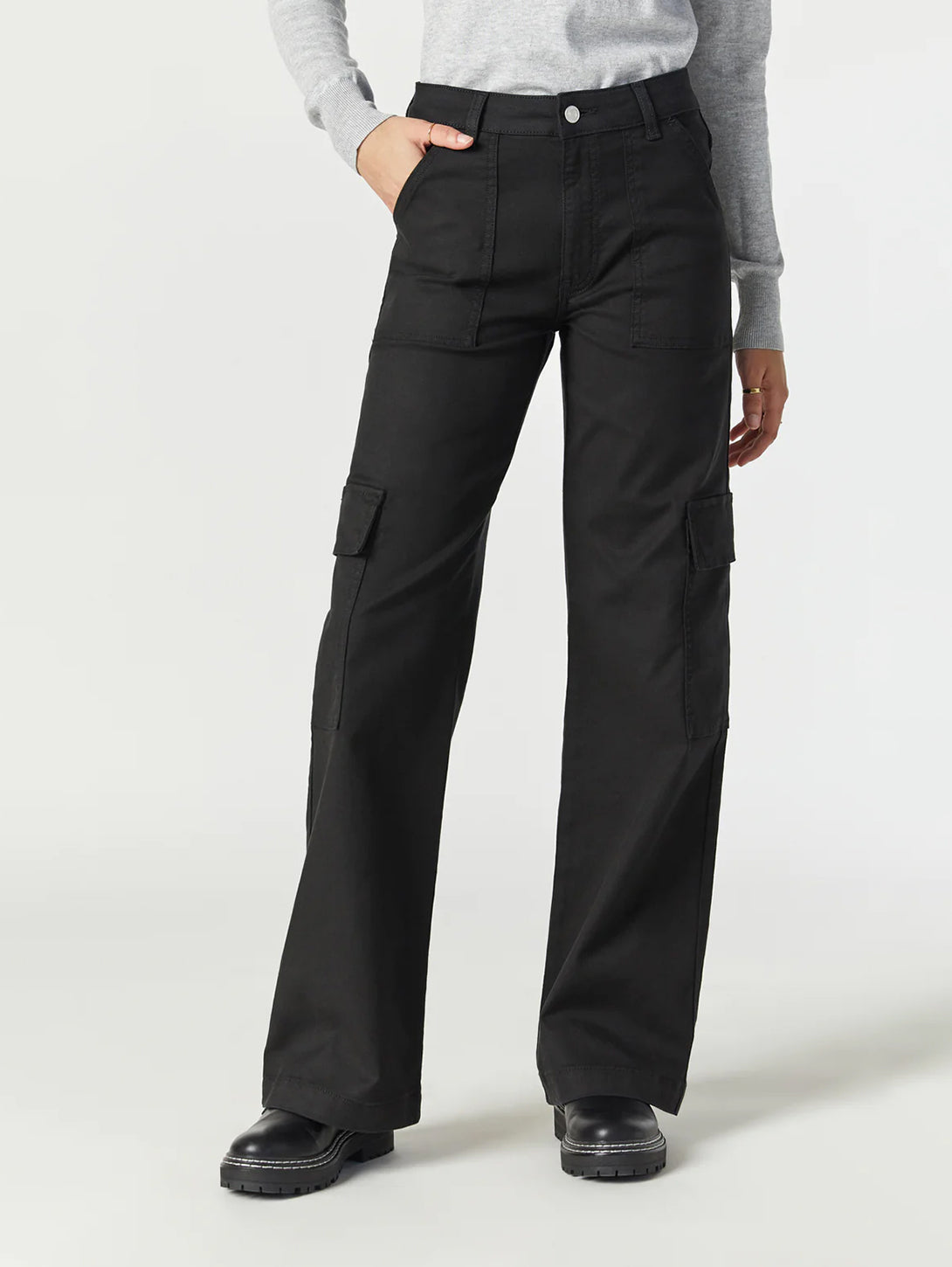 Alva Cargo Pant - Black Luxe Twill