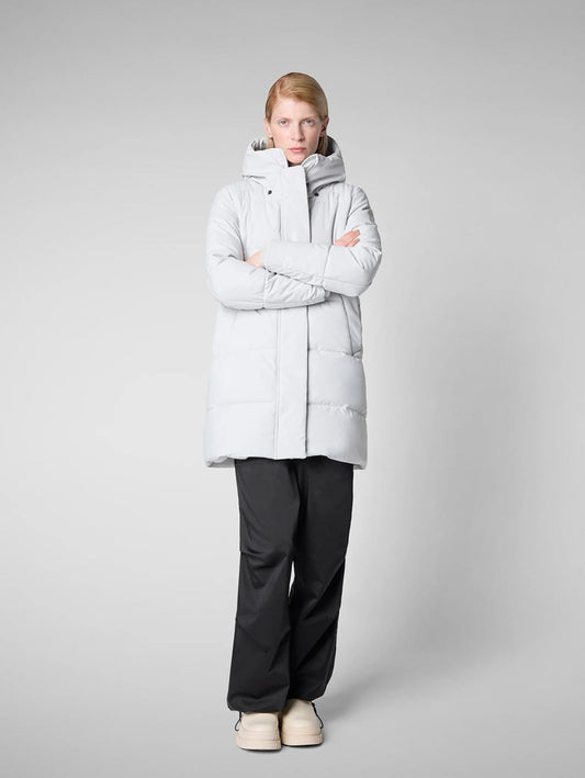 Bethany Hooded Coat - Fog Grey