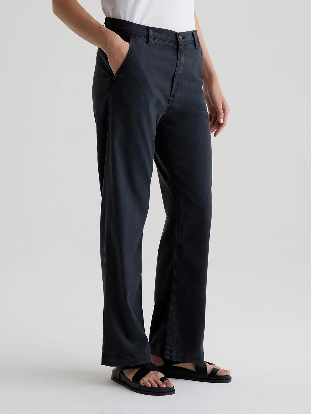 Caden Straight Trouser - Sulfur Black