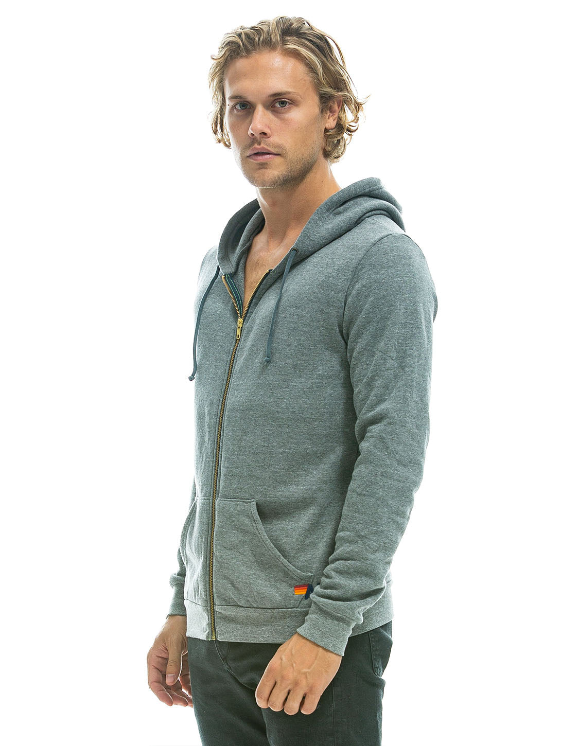 Bolt Zip Hoodie - Heather Grey