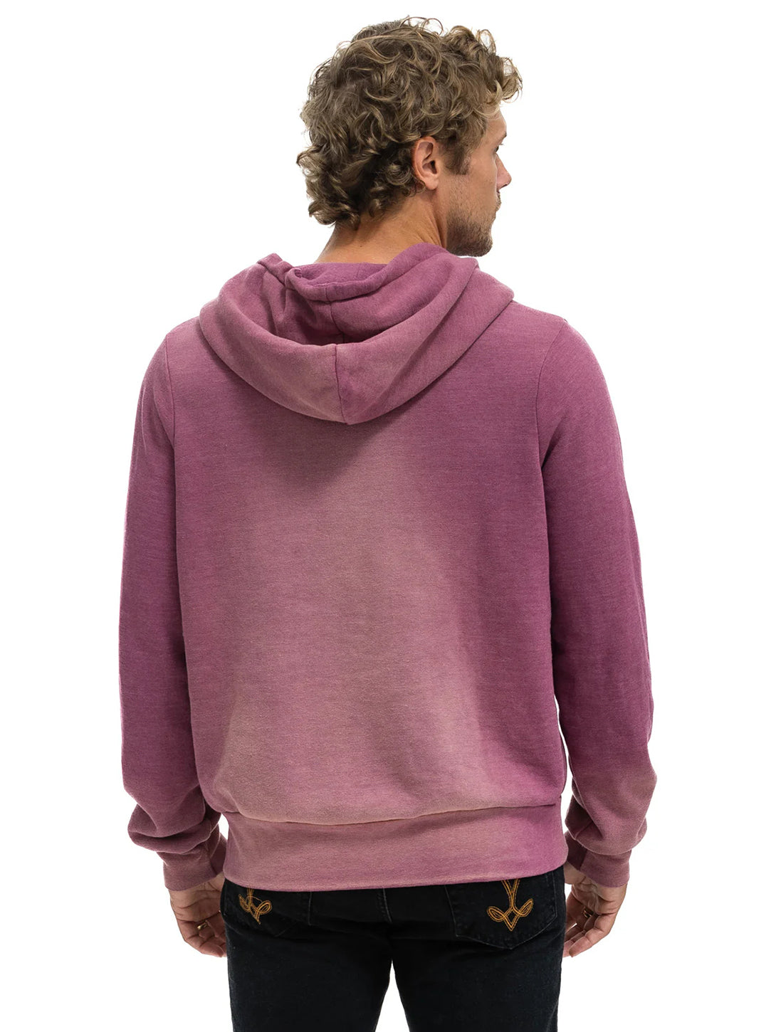 5 Stripe Zip Hoodie - Faded Berry