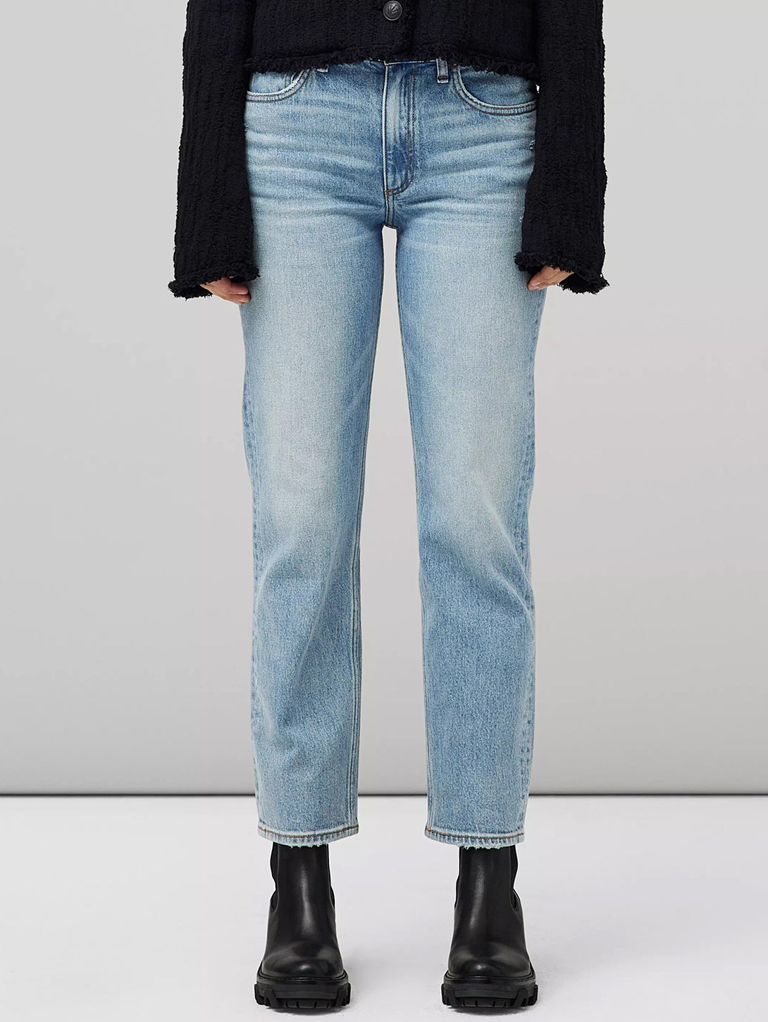 Harlow Mid Rise Straight Jean - Lou 1