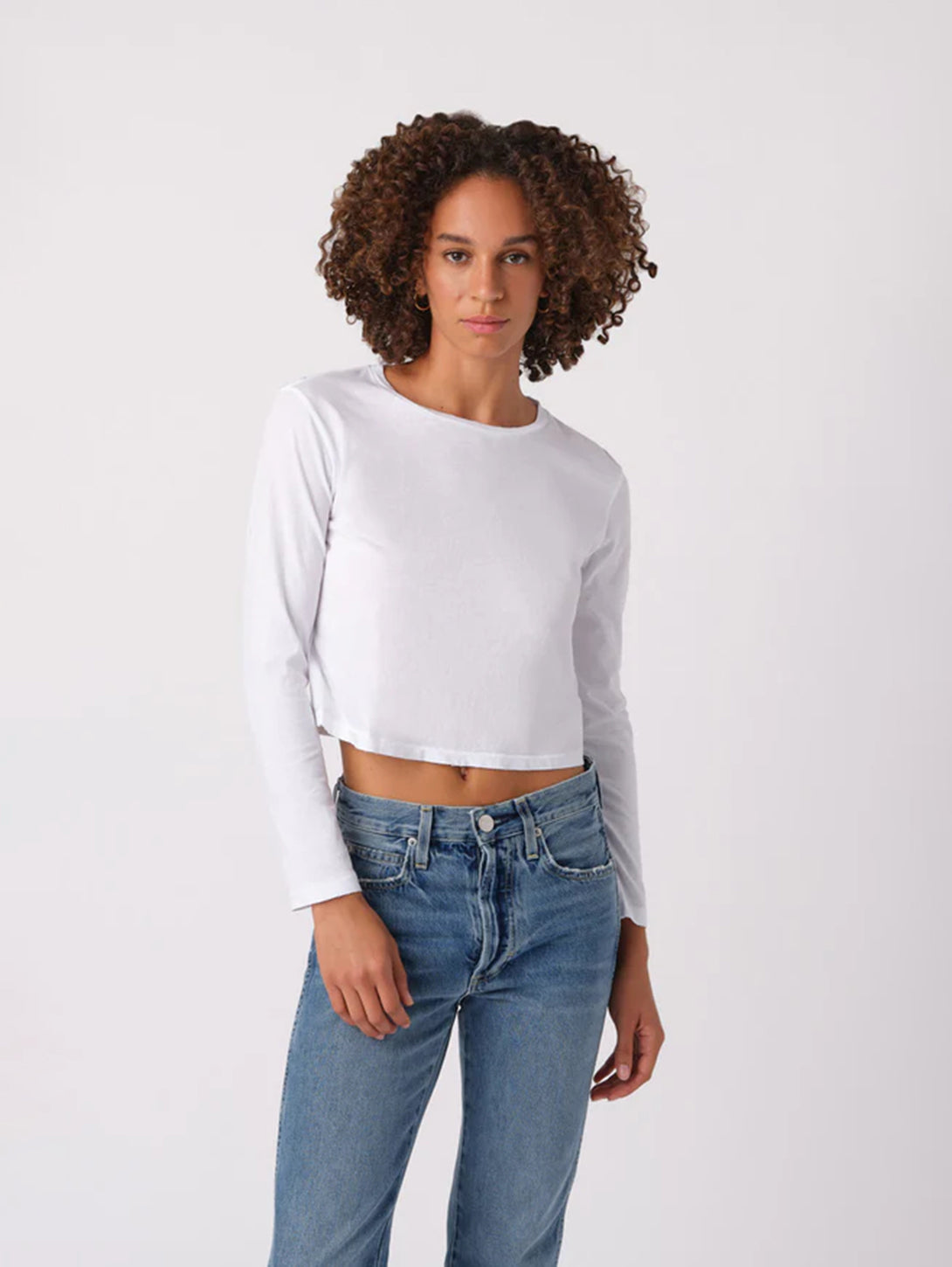 Long Sleeve Babe Tee - White