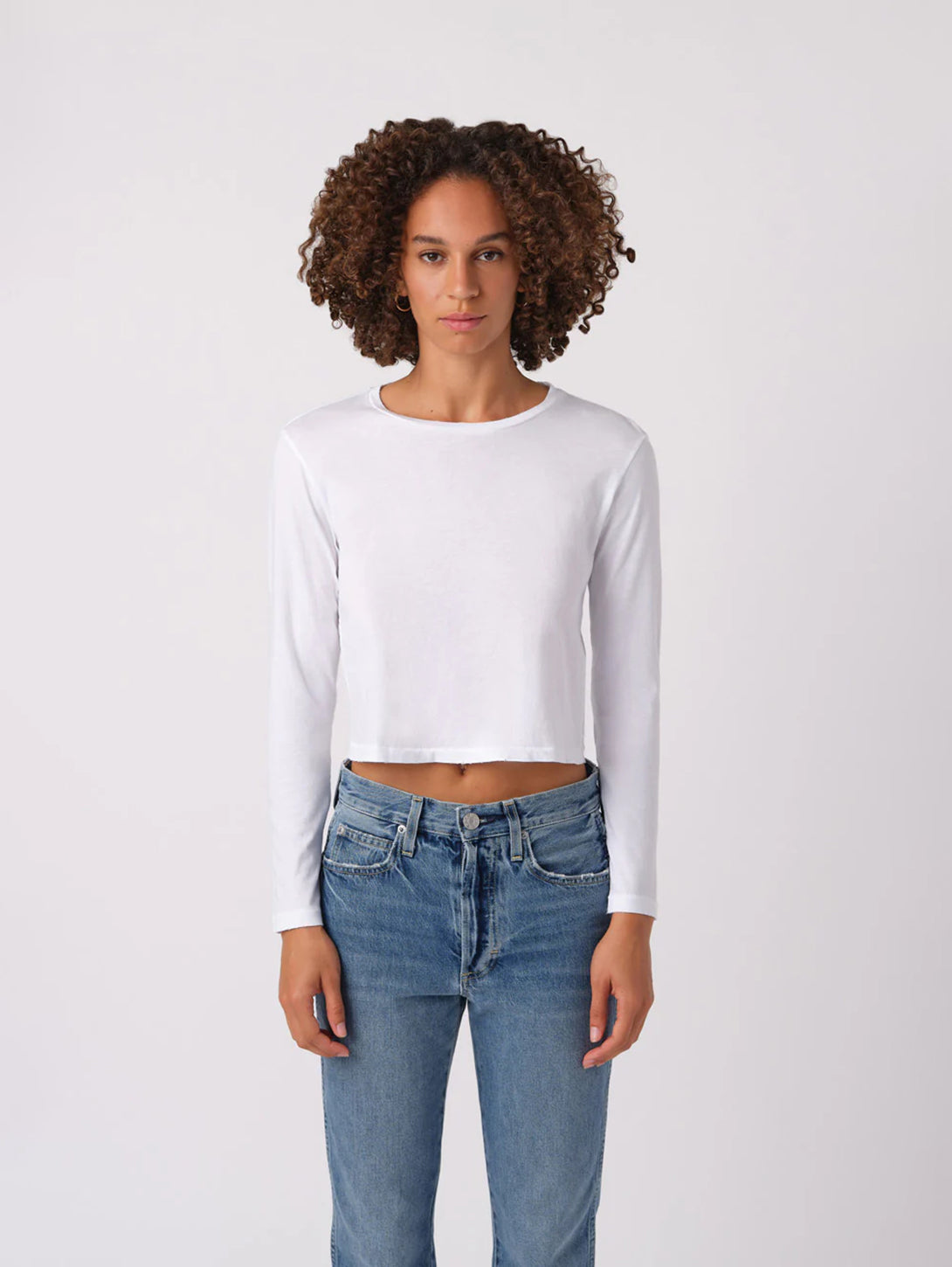 Long Sleeve Babe Tee - White