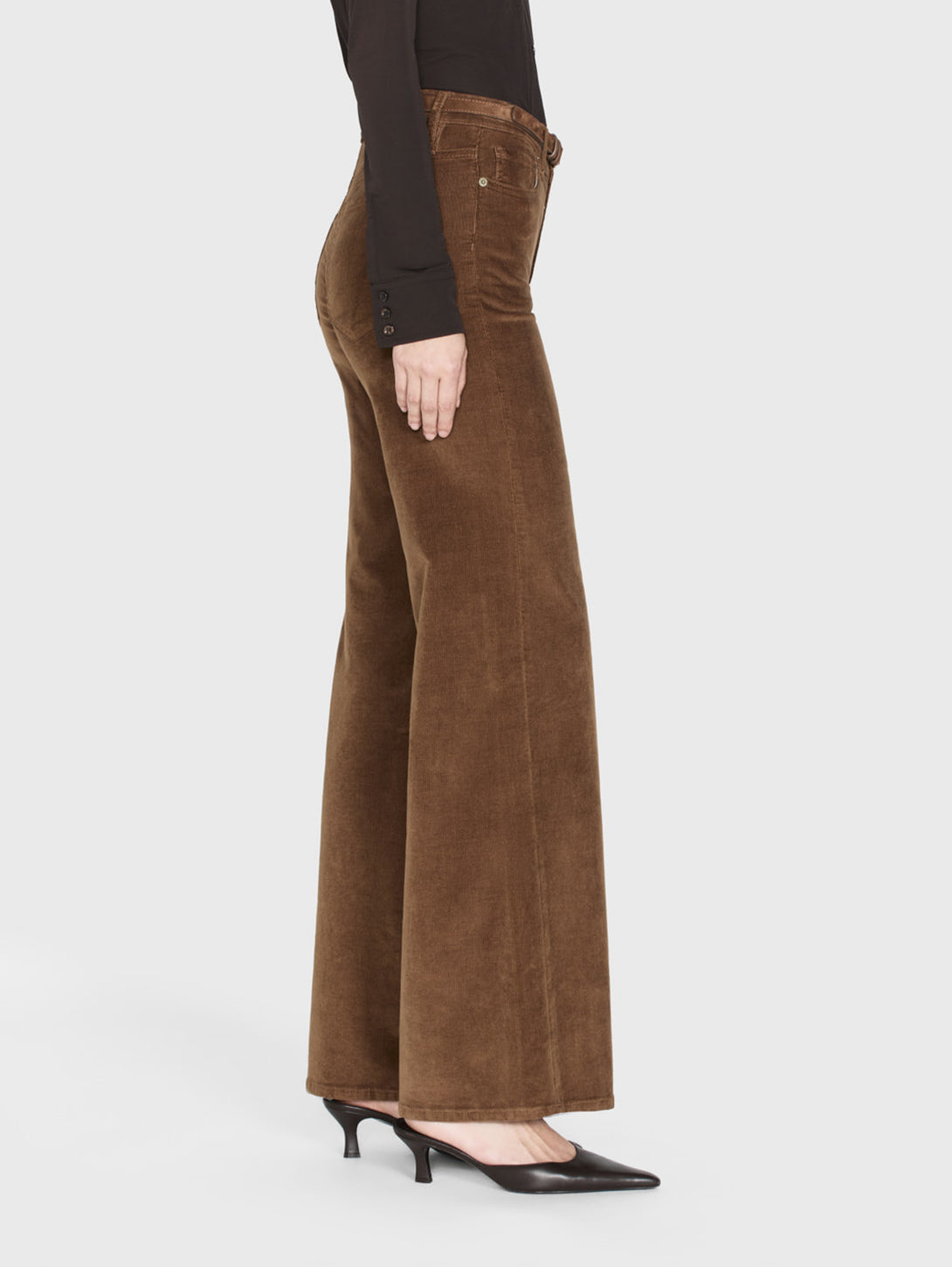 Le Slim Palazzo Corduroy Pant - Toast