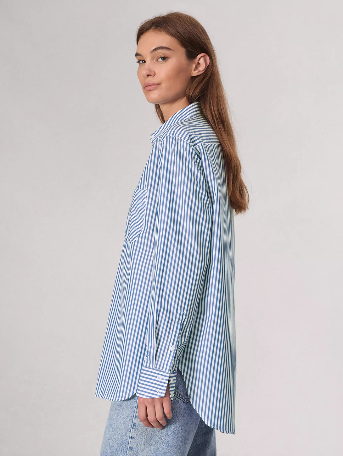 Maxine Shirt - Blue Stripe