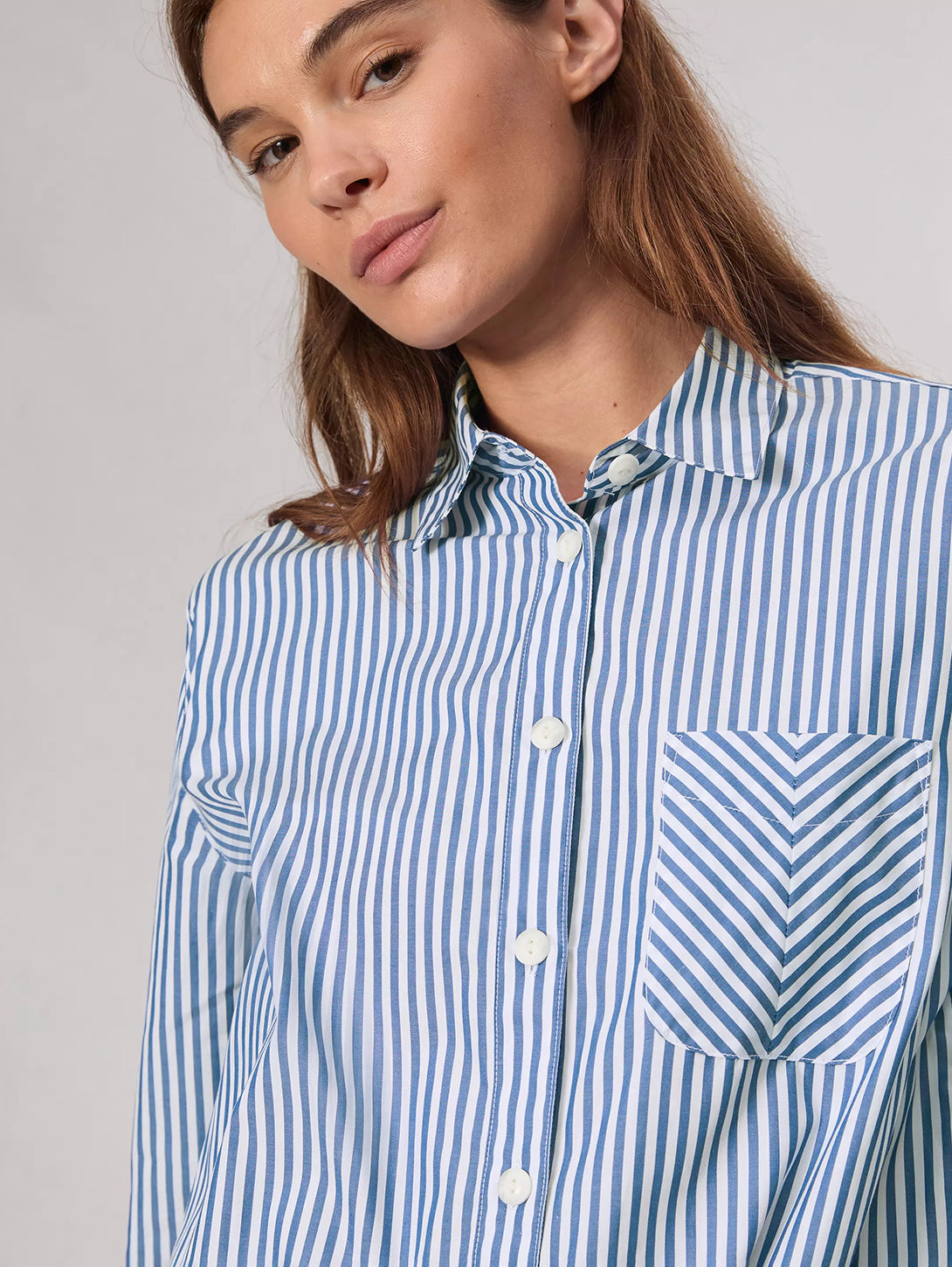 Maxine Shirt - Blue Stripe