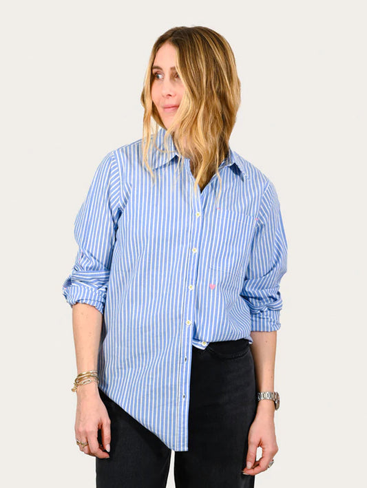 Mia Stripe Shirt - Blue