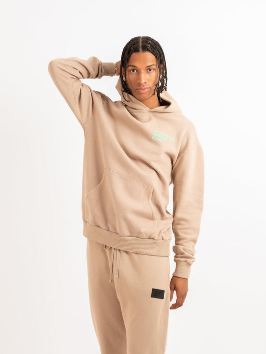 Puff Logo Hoodie - Tan