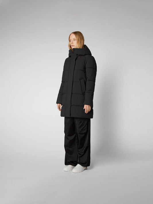 Bethany Hooded Coat - Black