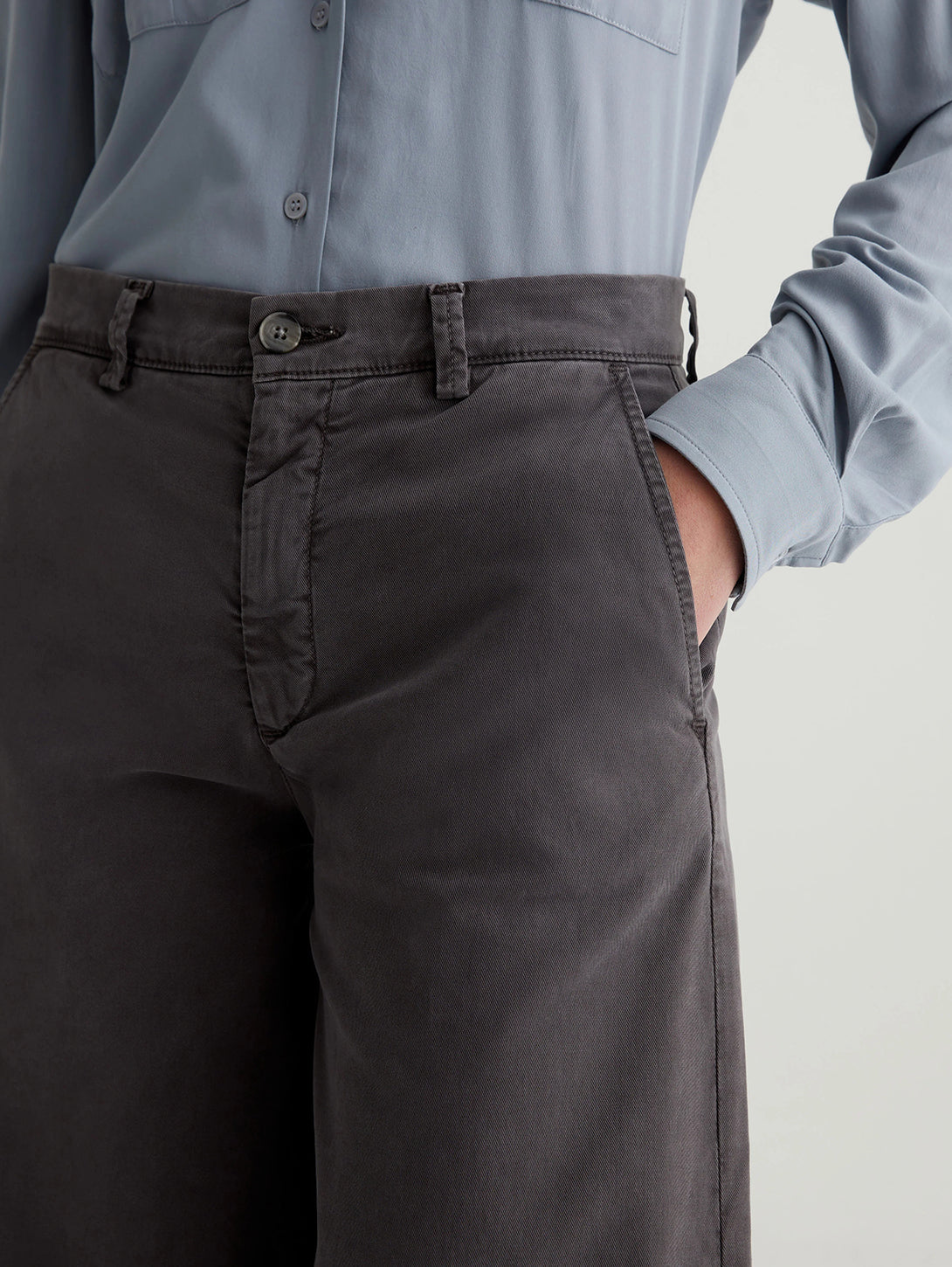 Caden Straight Trouser - Sulfur Misty Grey