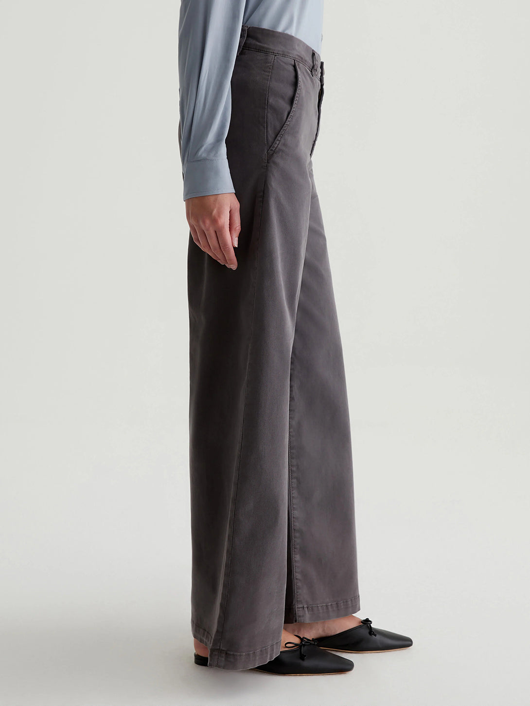 Caden Straight Trouser - Sulfur Misty Grey