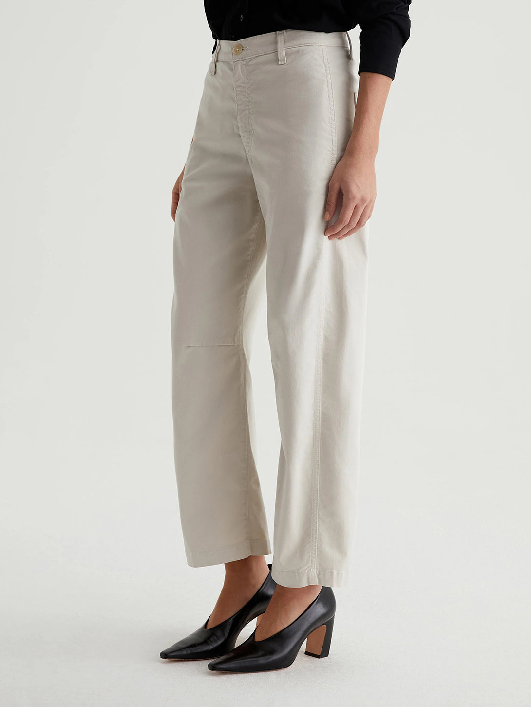 Fiona High Rise Barrel Pant - Pumice