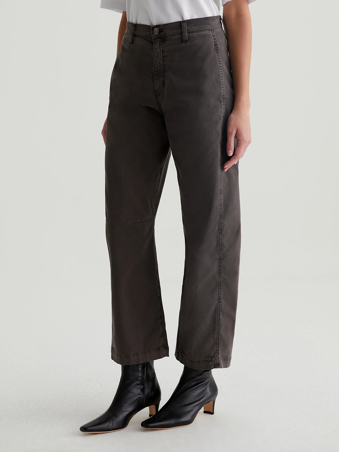 Fiona High Rise Barrel Pant - Sulfur Misty Grey