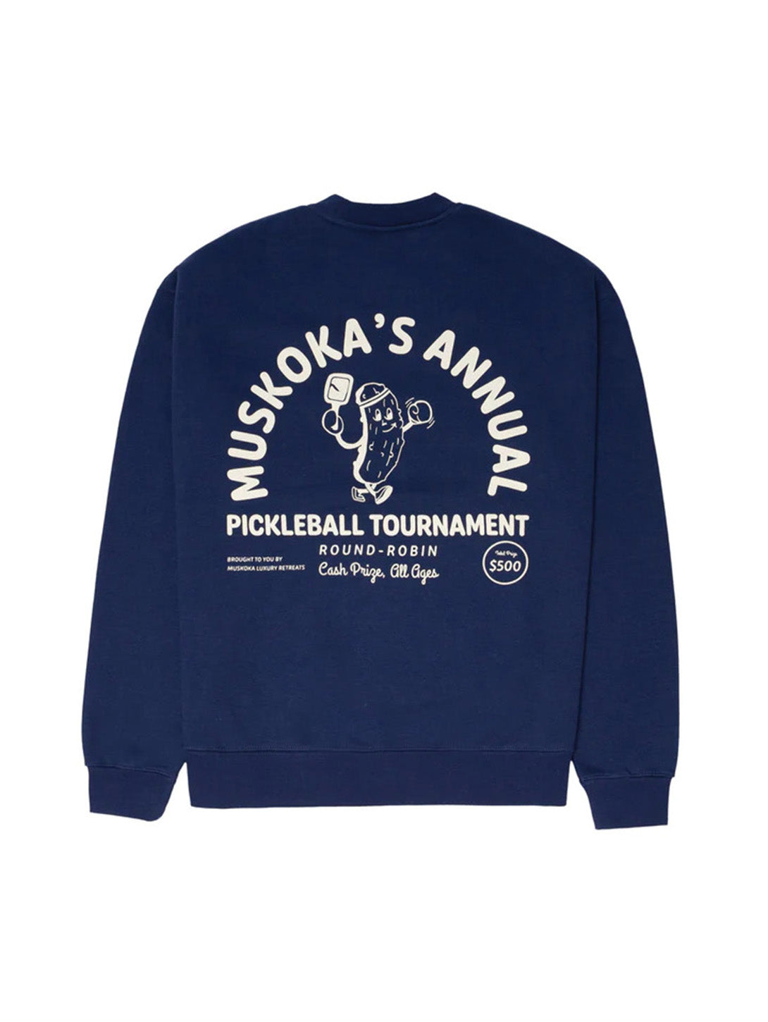 Muskoka Forever Pickleball Crewneck Sweatshirt - Navy