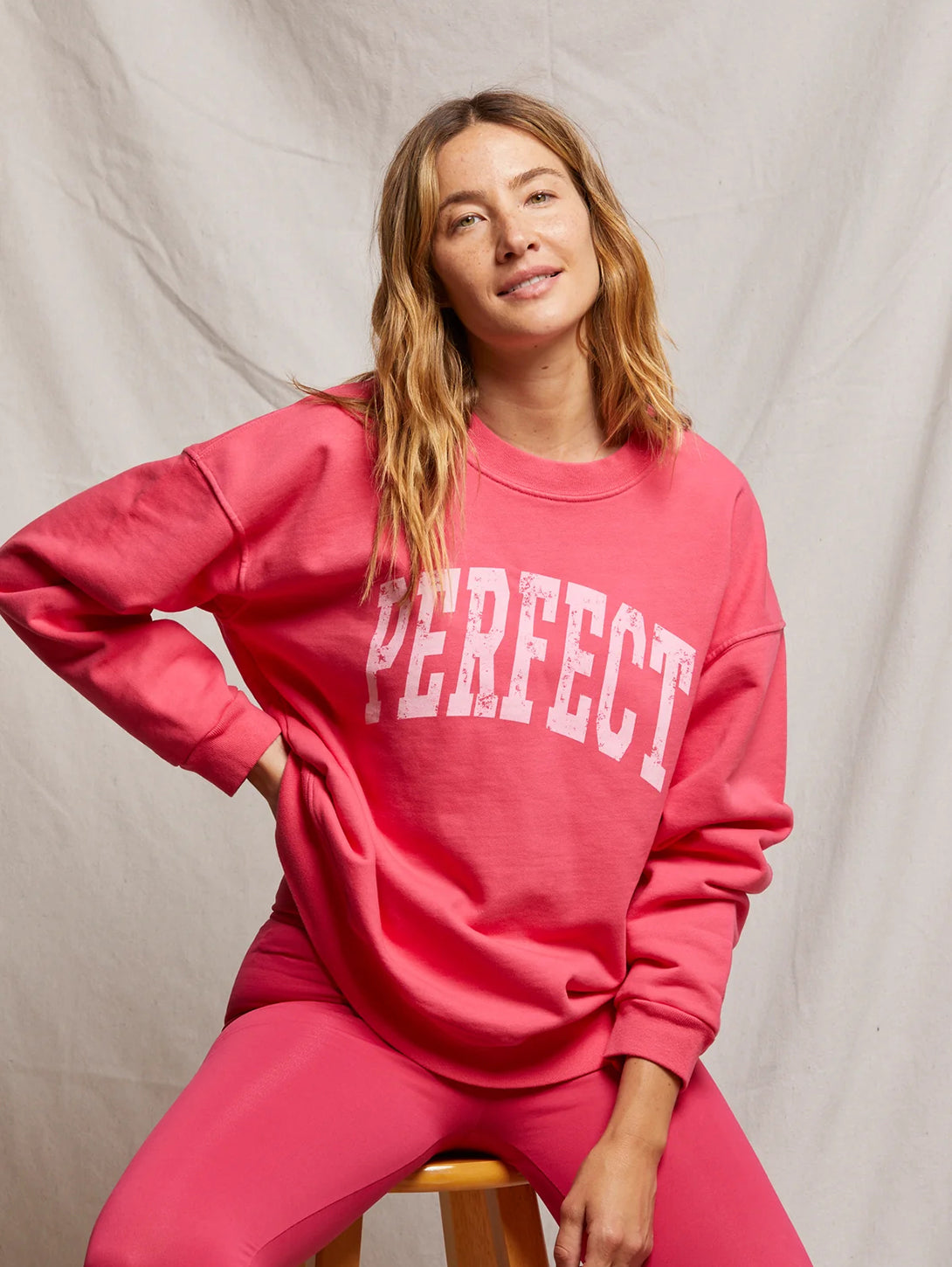 Perfect Sweatshirt Top - Pink Bloom