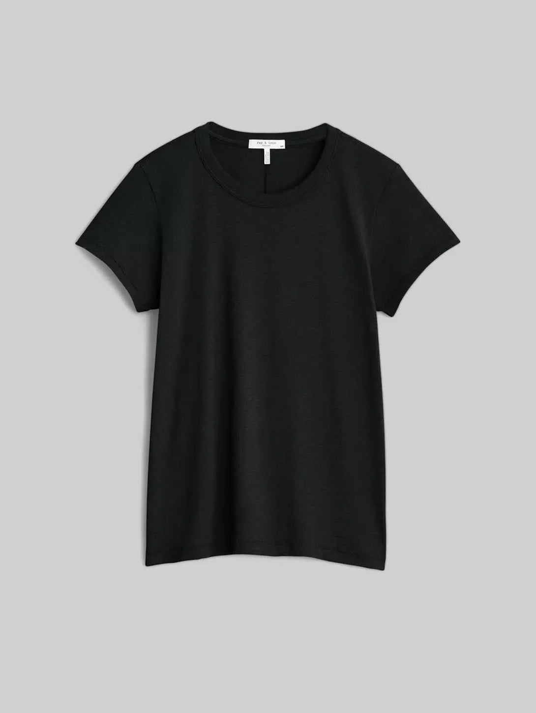 Slub Crew Neck Tee - Black