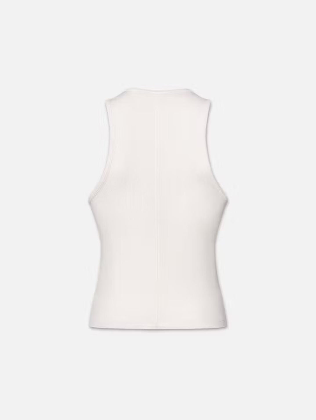 Rib Scoop Neck Tank - White