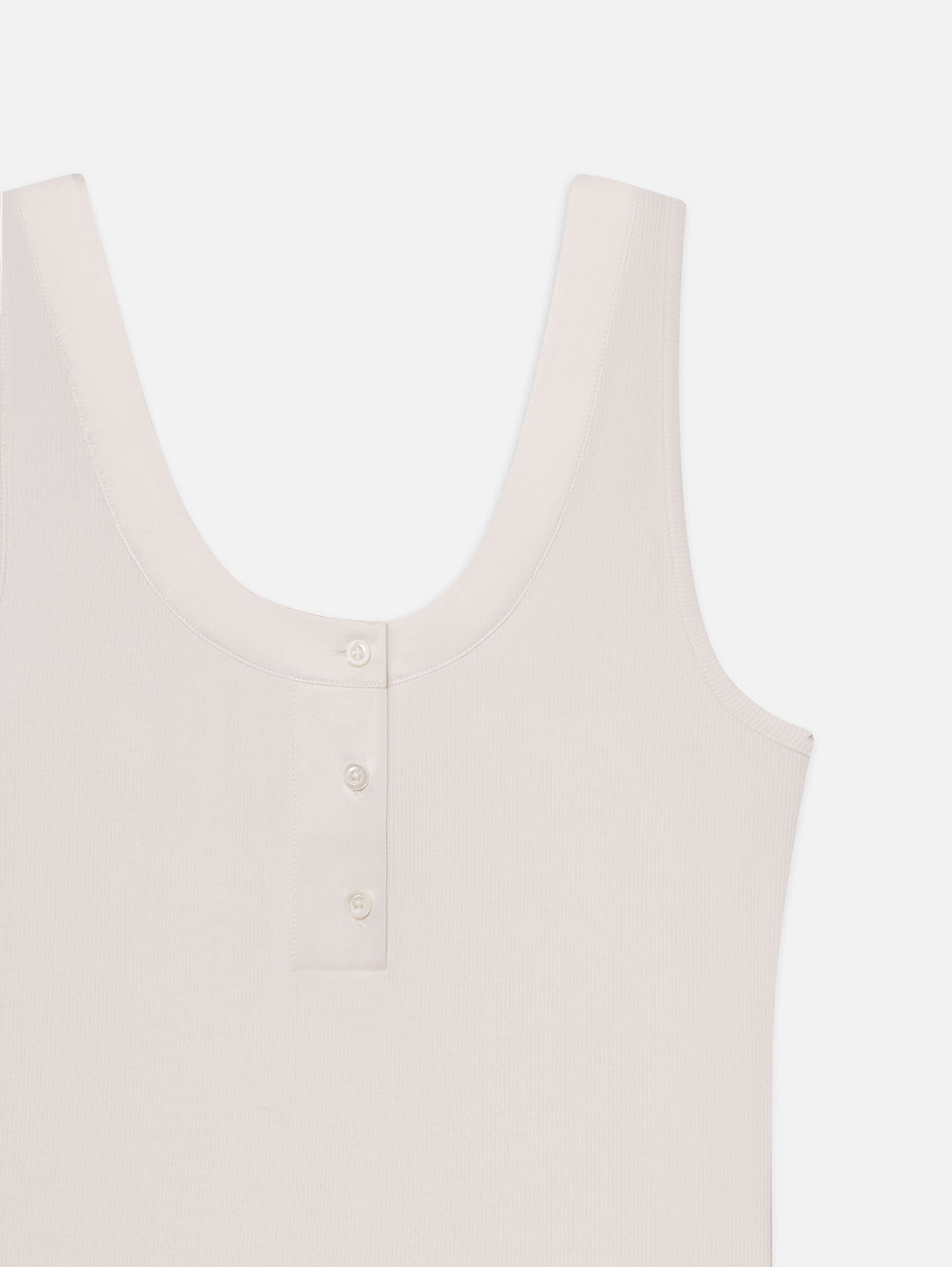 The Satin Trim Tank - Alabaster