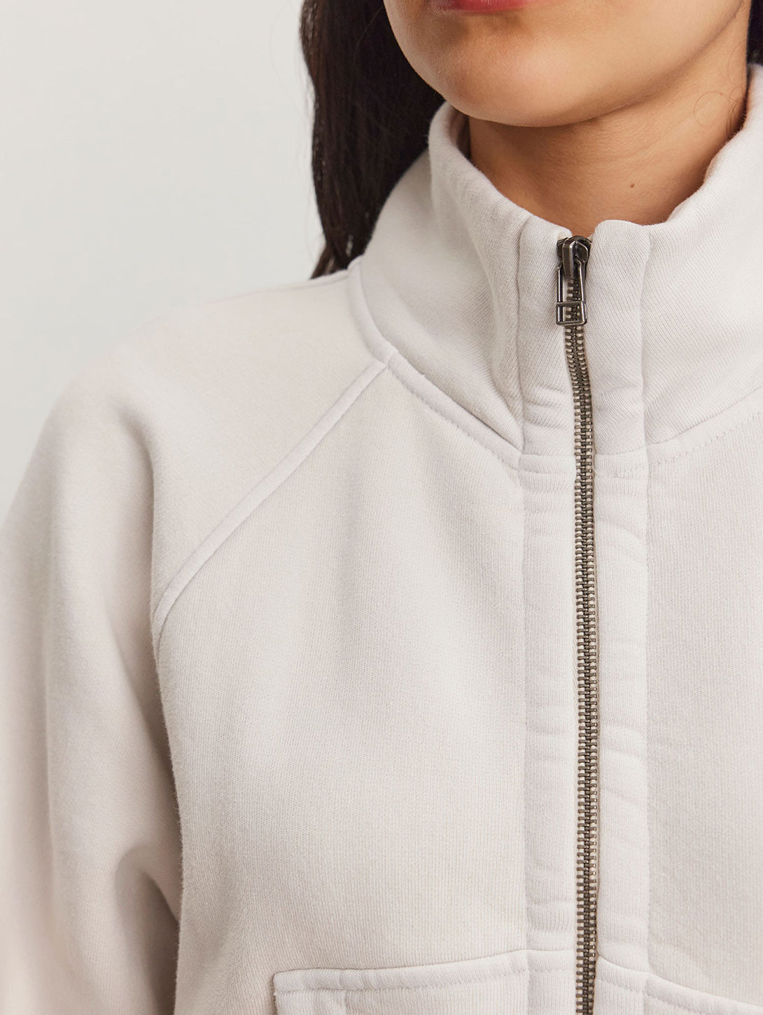 Cecilia Zip Sweatshirt - Crescent