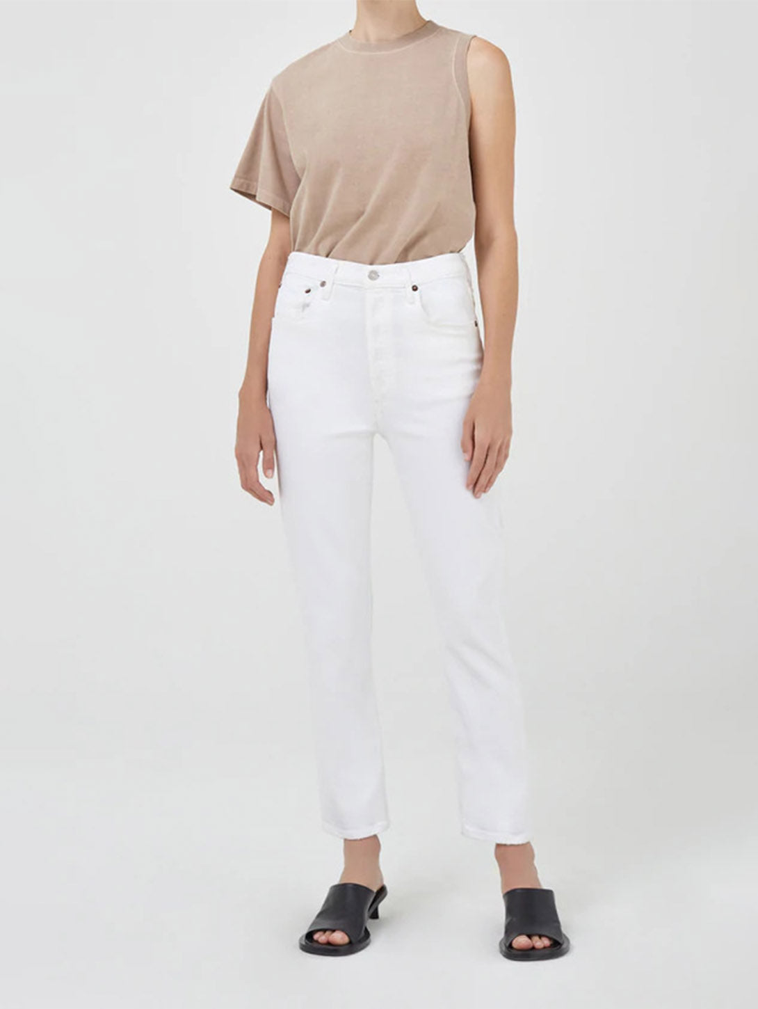 Riley High Rise Crop Straight Jean - Whip