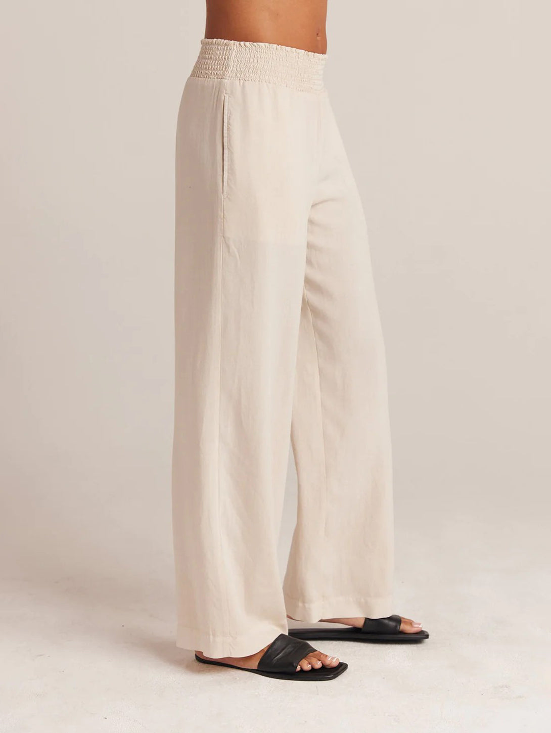 Smocked Waist Wide Leg Pant - Cliffside