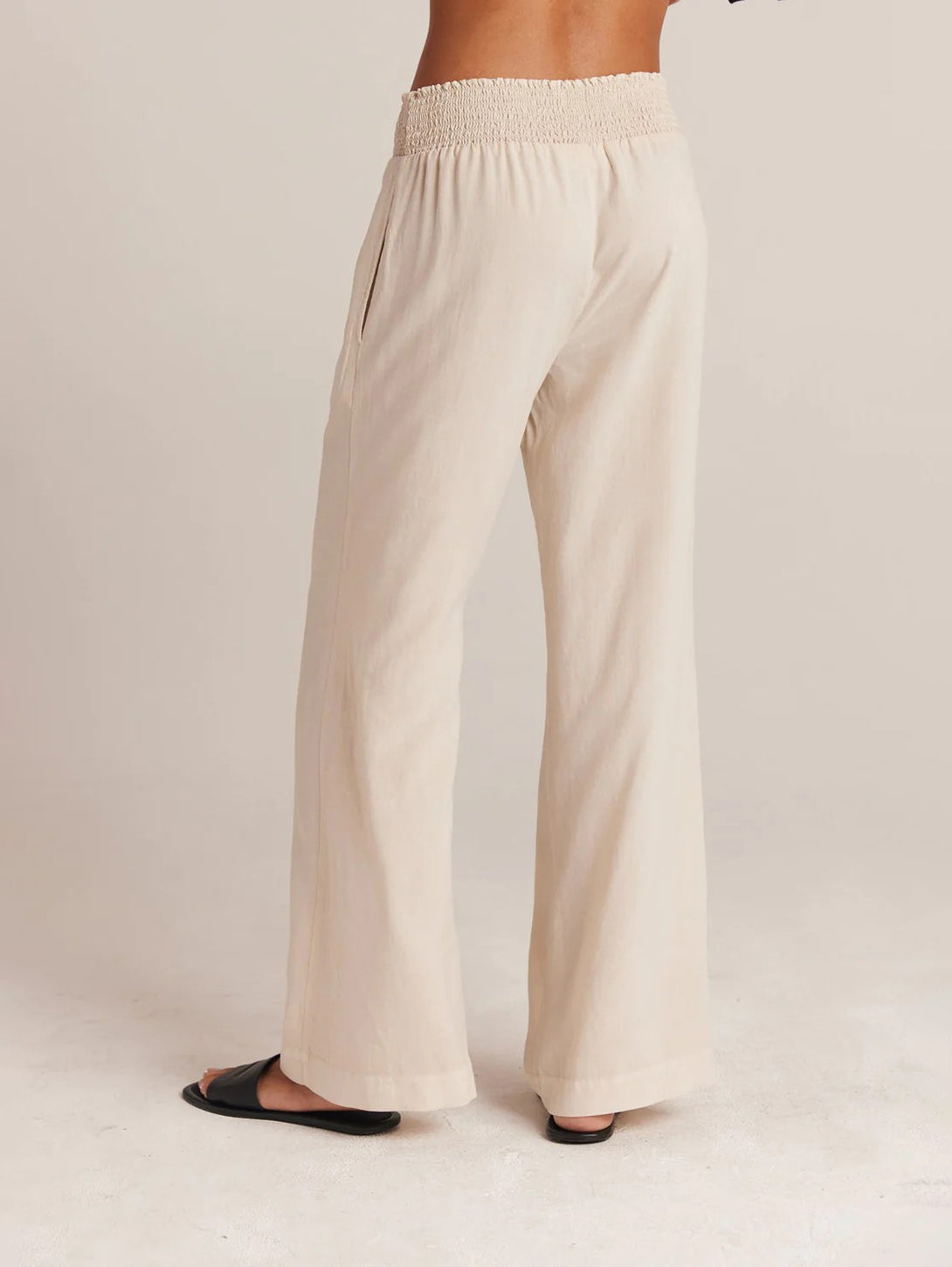 Smocked Waist Wide Leg Pant - Cliffside