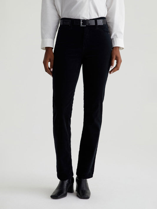 Mari Mid Rise Corduroy Pant - Super Black