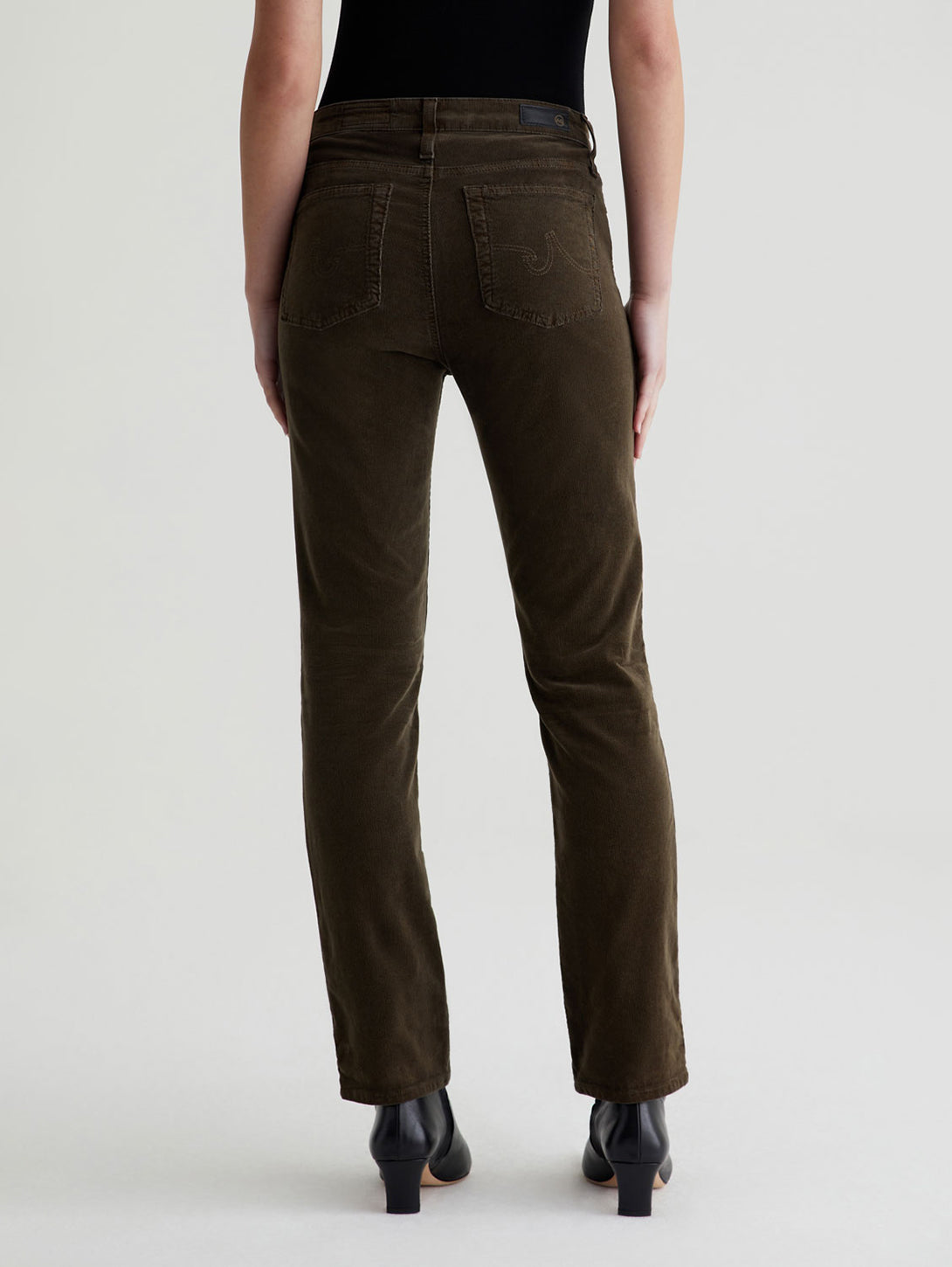 Mari Mid Rise Corduroy Pant - Rich Umber