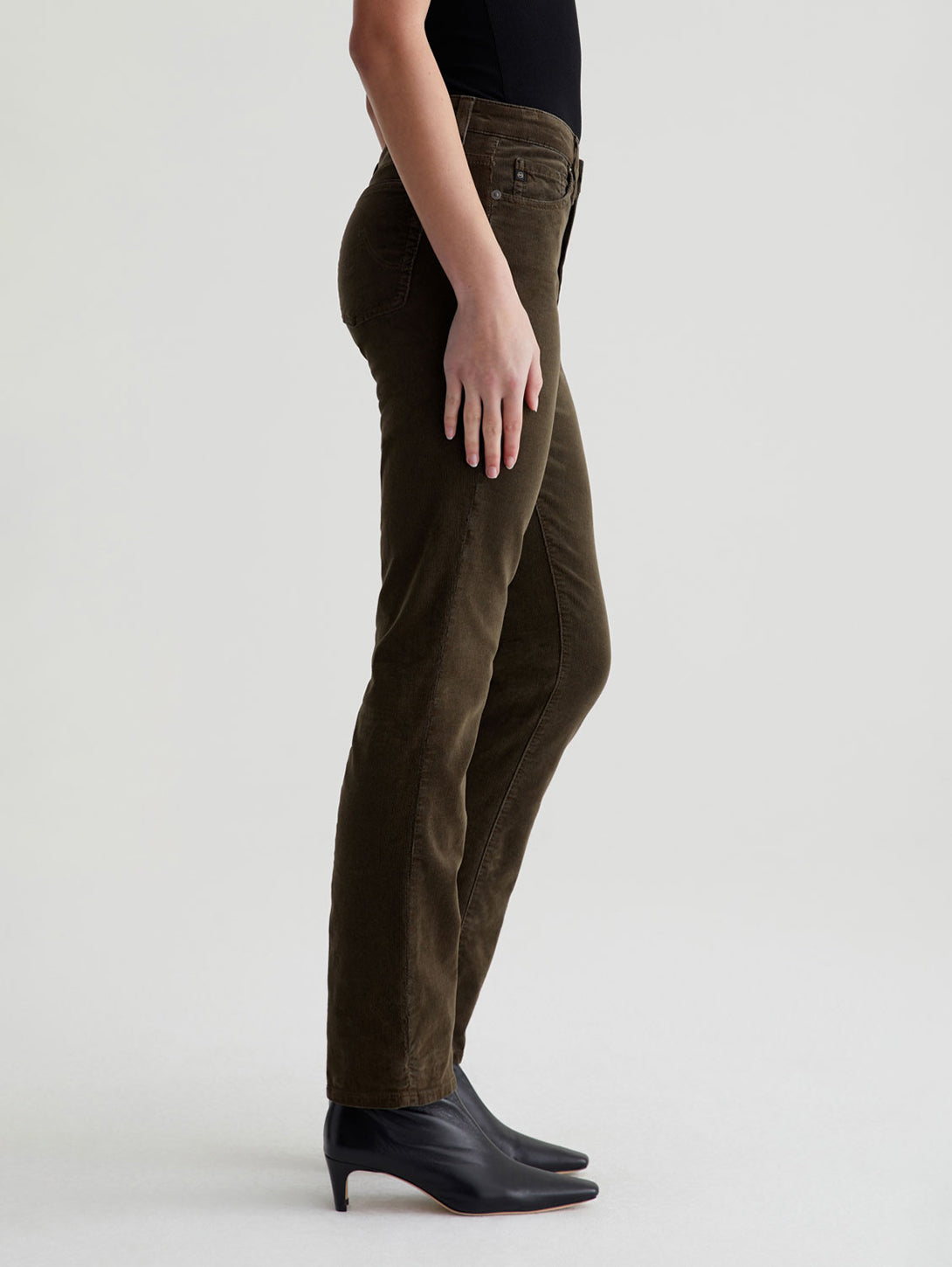 Mari Mid Rise Corduroy Pant - Rich Umber