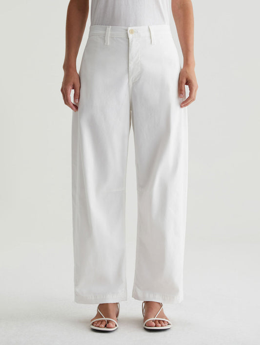 Fiona High Rise Barrel Pant - Powder