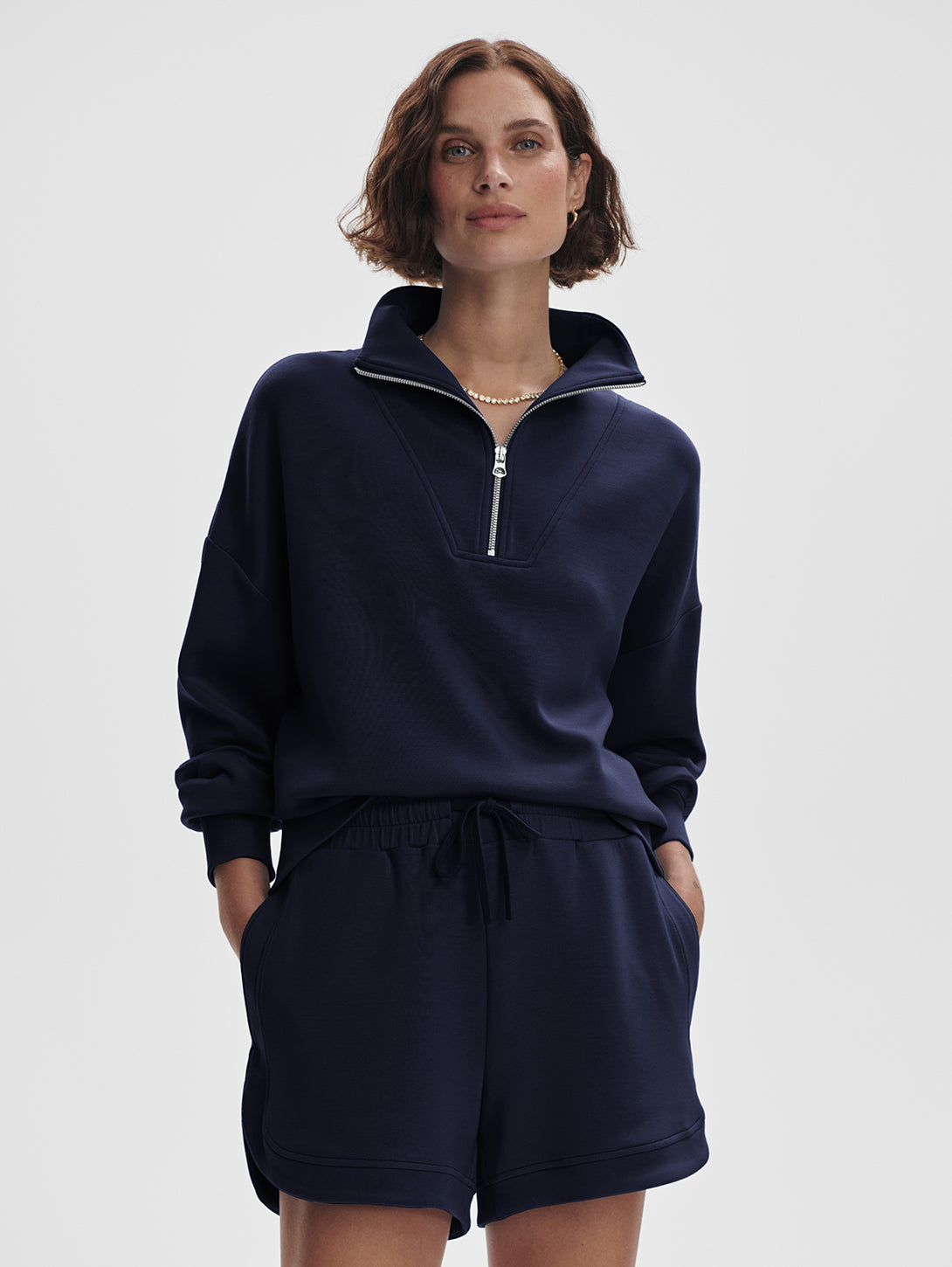 Hawley Half Zip Sweatshirt - Navy