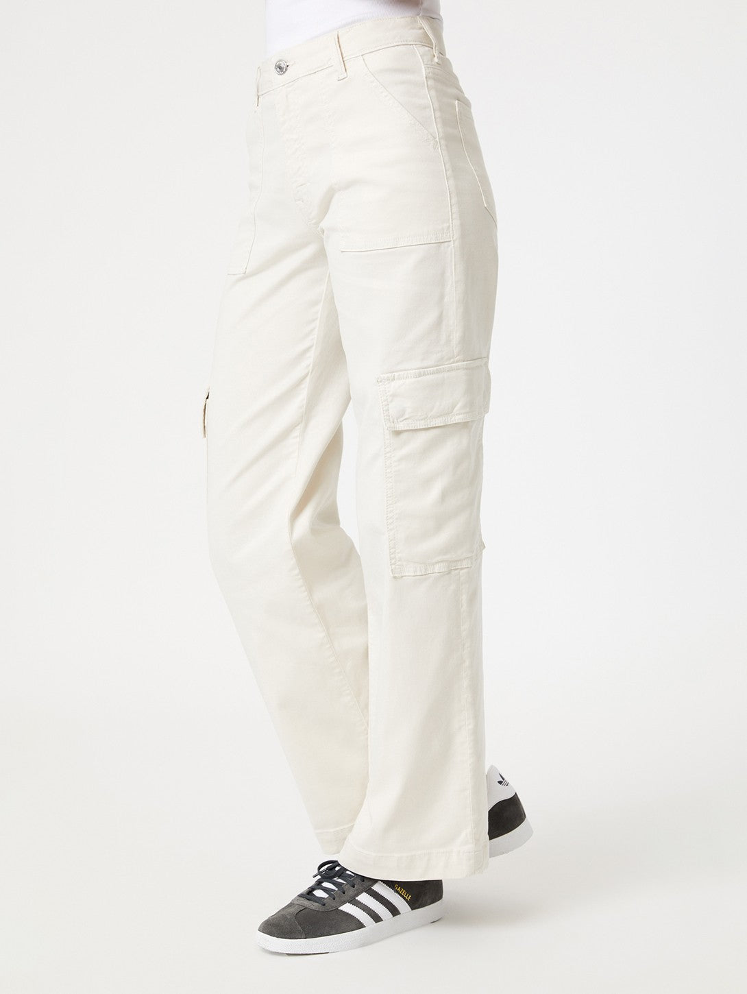 Alva Cargo Pant - Off White Luxe Twill