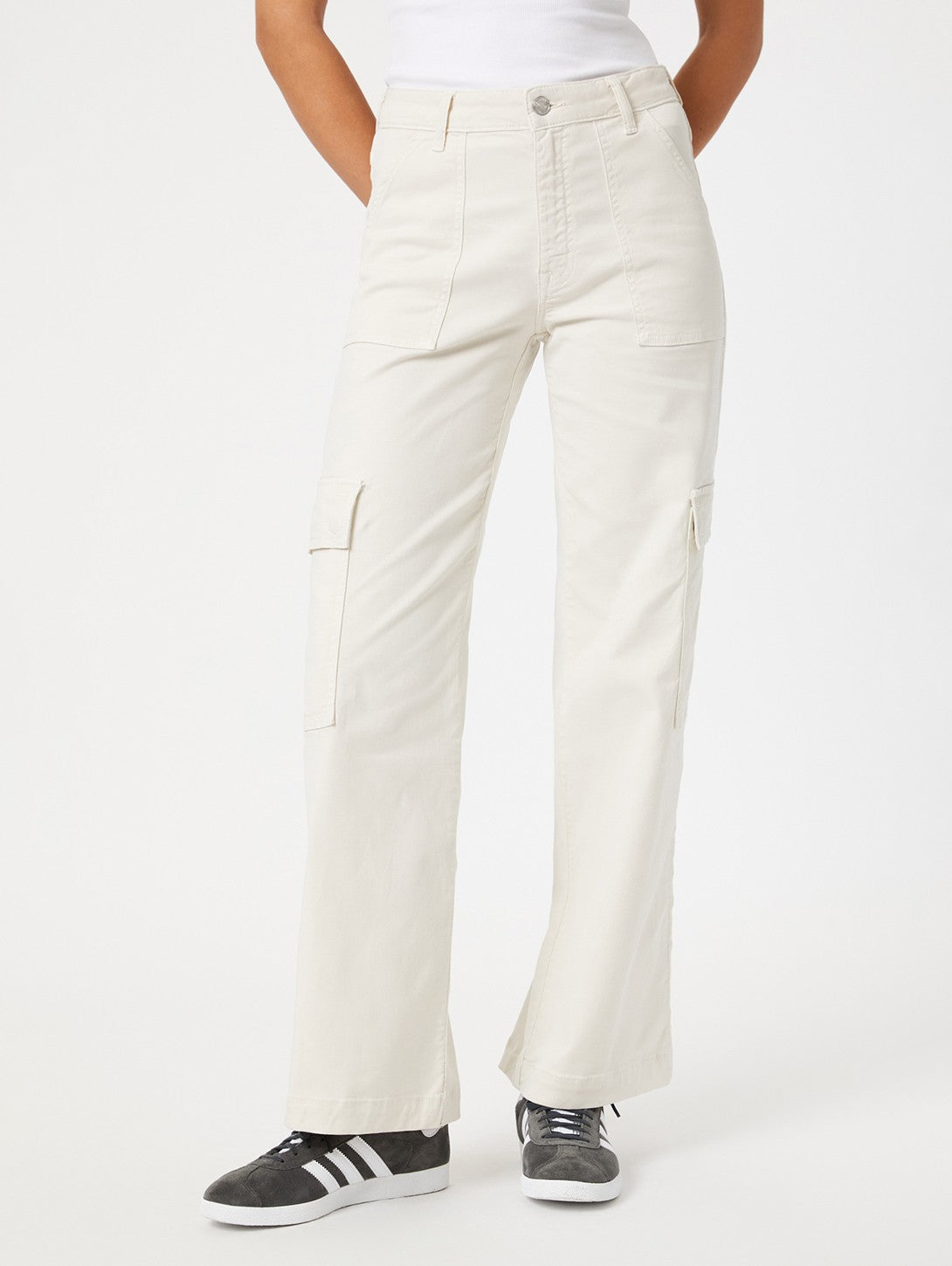 Alva Cargo Pant - Off White Luxe Twill