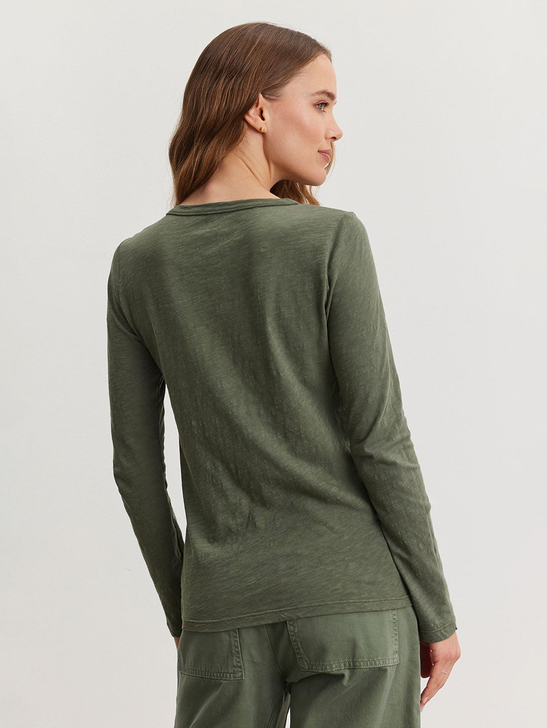 Lizzie Long Sleeve Crew Tee - Marsh