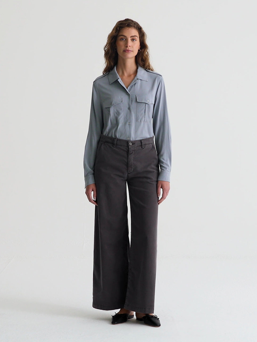 Caden Straight Trouser - Sulfur Misty Grey