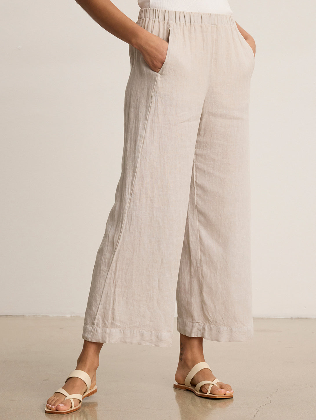 Lola Linen Pant - Cobble