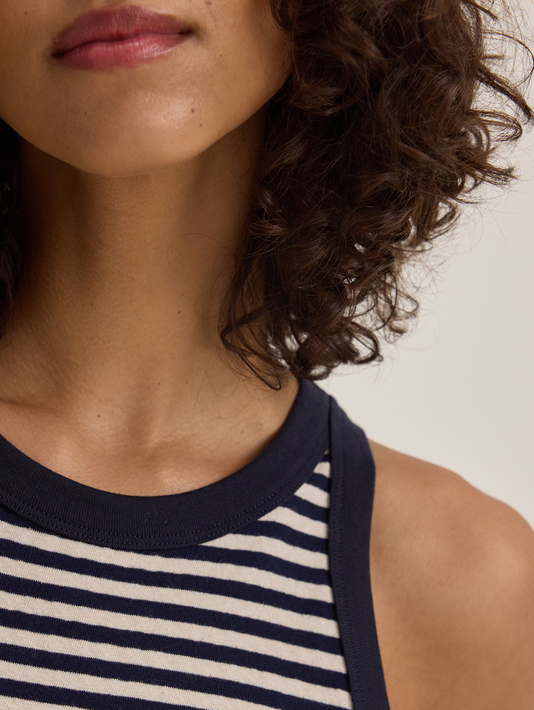 Lua Stripe Tank Top - Navy