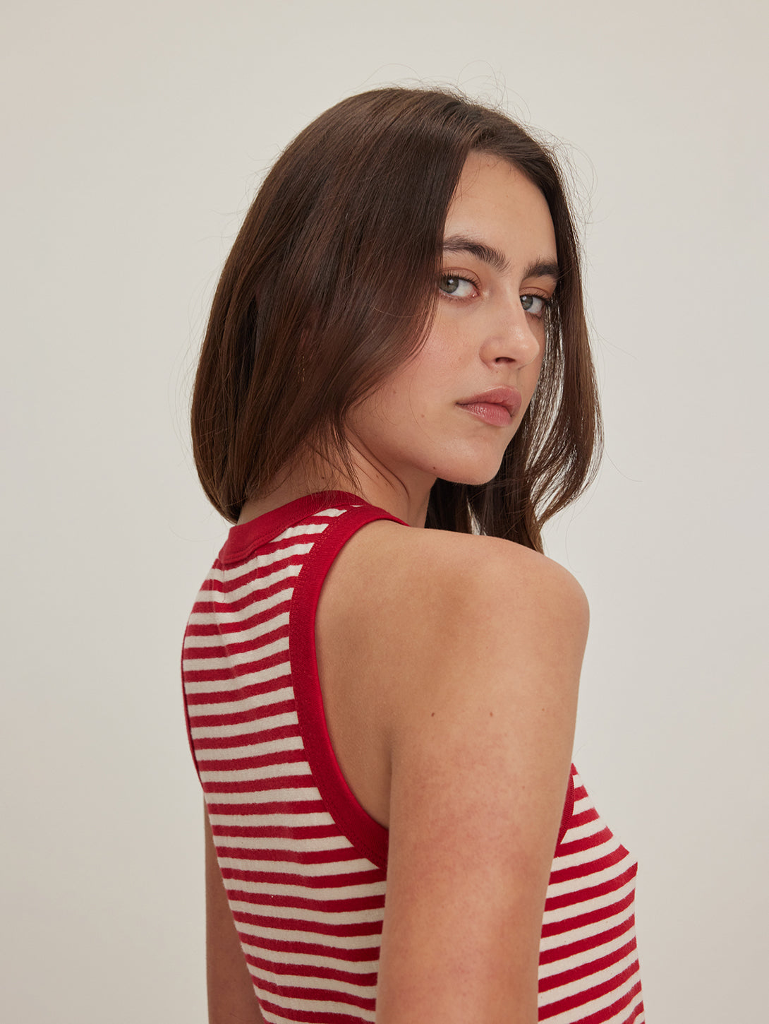 Lua Stripe Tank Top - Red