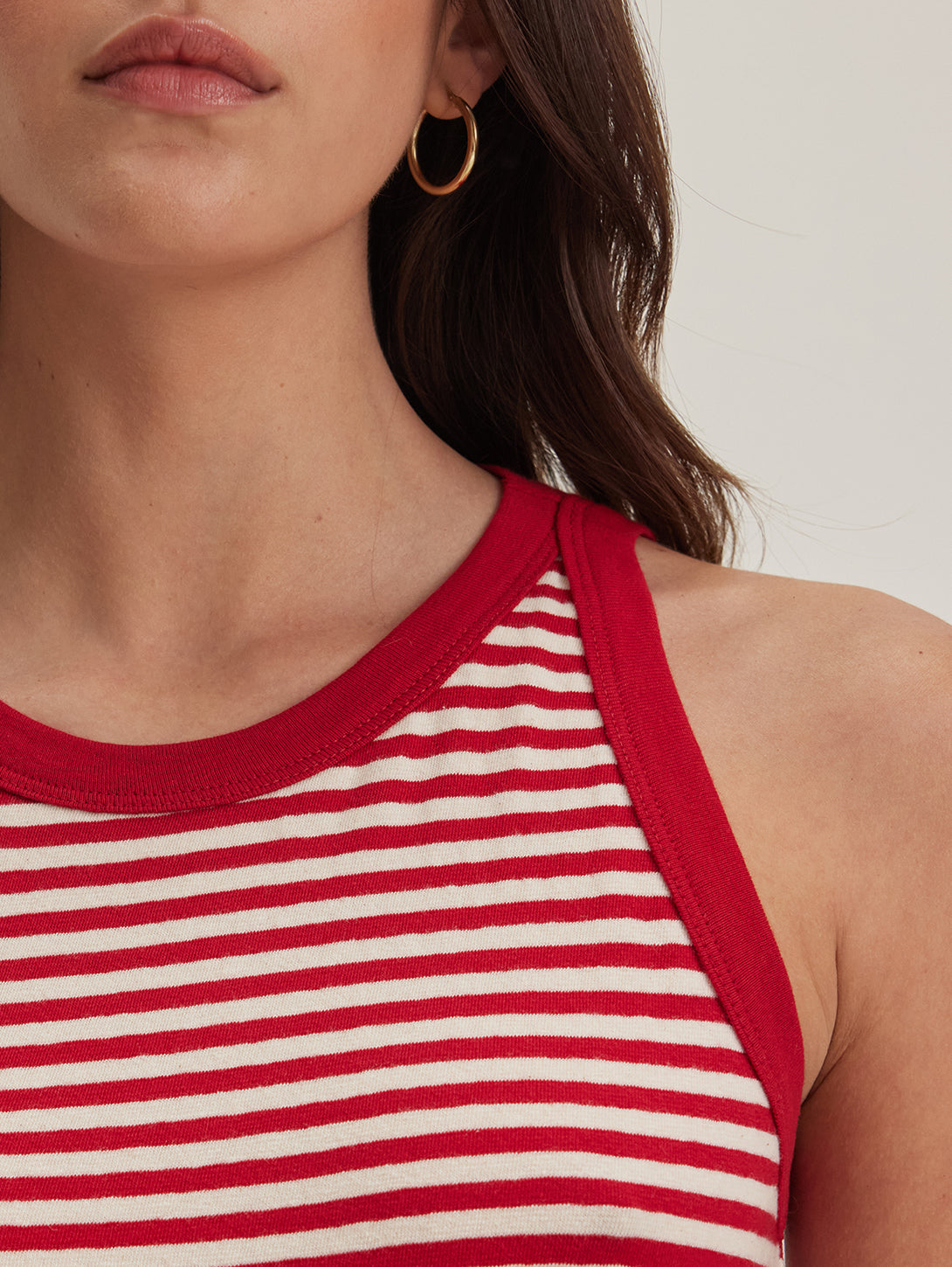 Lua Stripe Tank Top - Red